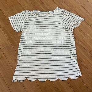 Pinkblush Maternity Shirt with Scallop hem